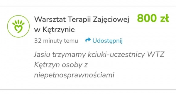 Razem pomogliśmy choremu Jasiowi z Kętrzyna