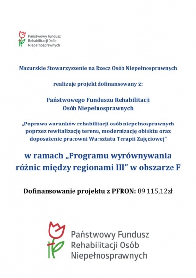 Program wyrównywania różnic między regionami III&quot; w obszarze F