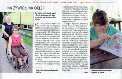 Pobyt w Rybakach udokumentowany - wywiad do gazety &quot;Gość Niedzielny&quot;