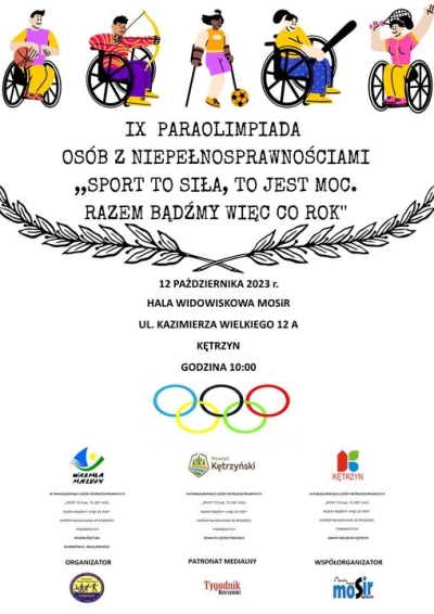 IX PARAOLIMPIADA OS&Oacute;B Z  NIEPEŁNOSPRAWNOŚCIAMI- KĘTRZYN 2023